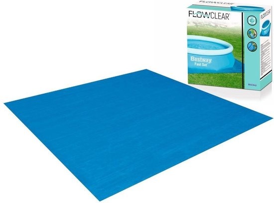 Grondzeil voor opzet of opblaas zwembaden - 335x335 cm - blauw