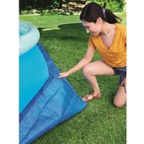 Grondzeil voor opzet of opblaas zwembaden - 335x335 cm - blauw