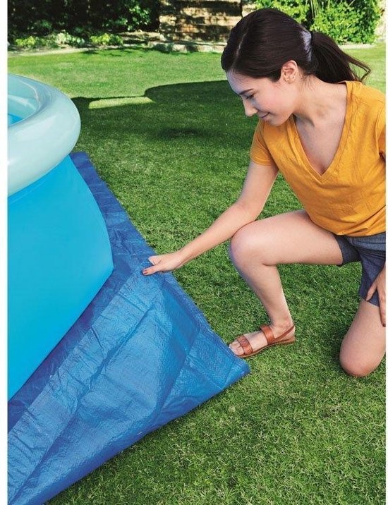 Grondzeil voor opzet of opblaas zwembaden - 335x335 cm - blauw