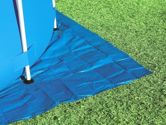 Grondzeil voor opzet of opblaas zwembaden - 335x335 cm - blauw
