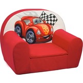 Luxe kinderstoel - kinderfauteuil - sofa - 60 x 45 - rood - cars