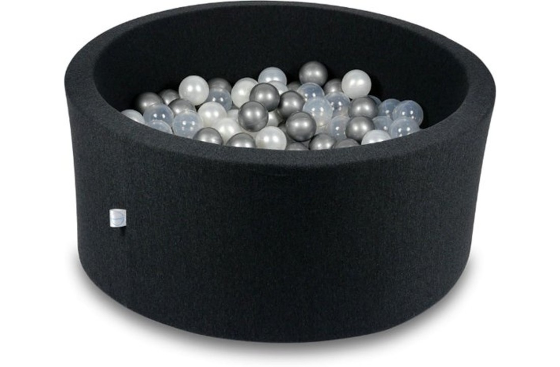 Ballenbak - 300 ballen - 90 x 40 cm - ballenbad - rond zwart