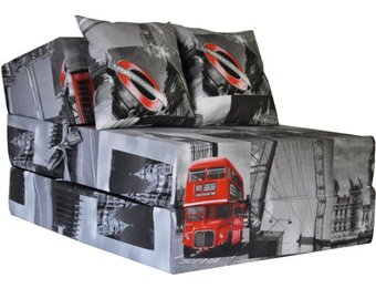 Luxe logeermatras - Londen - camping matras - reismatras - opvouwbaar matras - 200 x 70 x 15 - met kussens