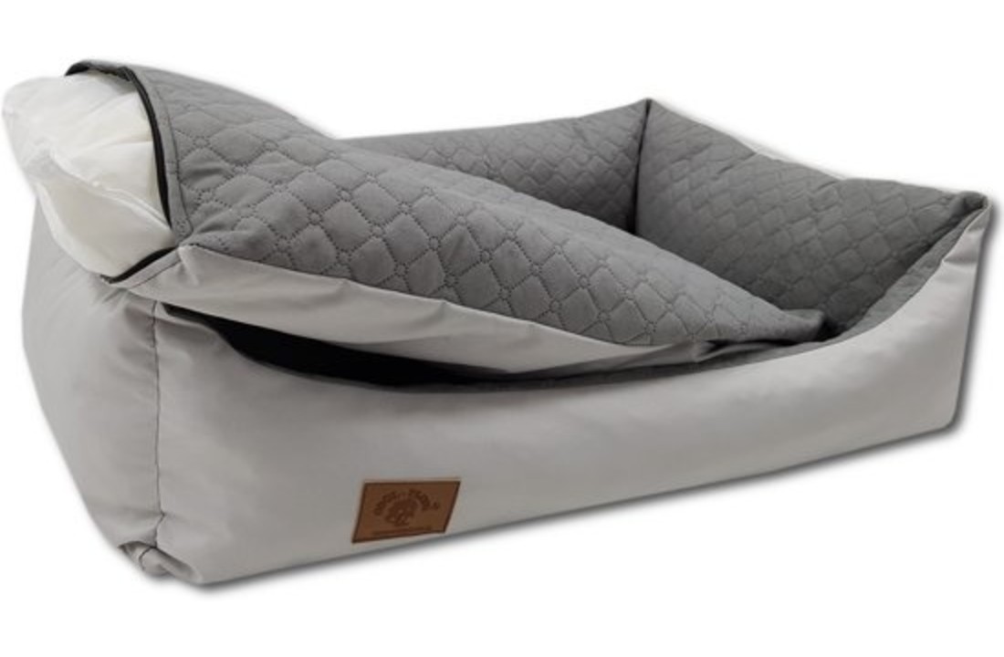 Hondenmand - 100 x 70 cm - wasbare hoes - waterdicht - hondenbed - kussen - grijs