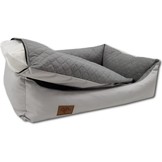 Hondenmand lichtgrijs 100x70 cm - wasbaar hondenkussen - waterdicht hondenbed