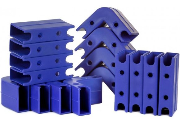 Koppelstukken kinder hekken - connectors voor houten kinder hekken - 8x 90° verbinding + 8x rechte verbinding