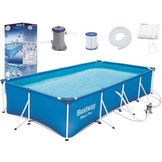 Bestway Steel Pro 400x211x81 cm - inclusief pomp & filters  buiten opzetzwembad rechthoek