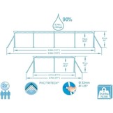 Bestway Steel Pro 400x211x81 cm - inclusief pomp & filters  buiten opzetzwembad rechthoek