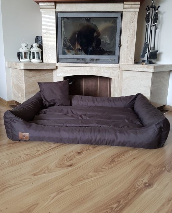 XXL Hondenbed van bruin kunstleer - hondenkussen hondensofa kattenbed hondenkorf - waterdicht