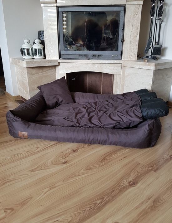 XXL Hondenbed van bruin kunstleer - hondenkussen hondensofa kattenbed hondenkorf - waterdicht