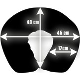 Voedingskussen 100% katoen - 80 cm - crème met crème ruitjespatroon