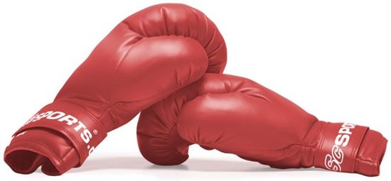 Bokshandschoenen - Boxing Gloves - Kunststof - Klittenbandsluiting - Rood - 12 ounce