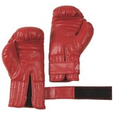 Bokshandschoenen - Boxing Gloves - Kunststof - Klittenbandsluiting - Rood - 12 ounce