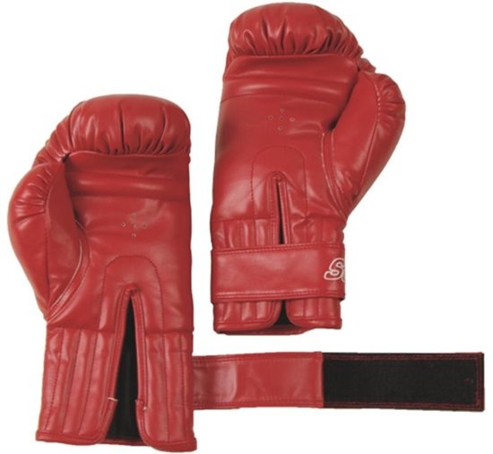 Bokshandschoenen - Boxing Gloves - Kunststof - Klittenbandsluiting - Rood - 12 ounce