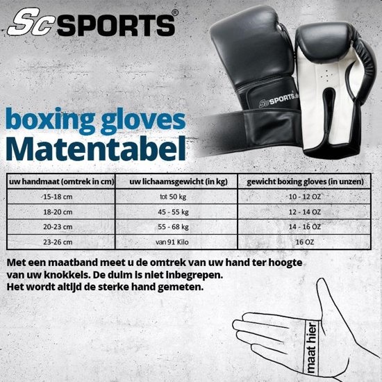 Bokshandschoenen - Boxing Gloves - Kunststof - Klittenbandsluiting - Rood - 12 ounce