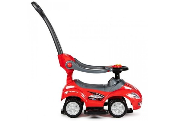 Loopauto met muziek - rood