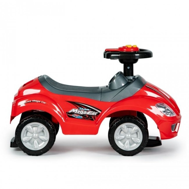 Loopauto met muziek - rood