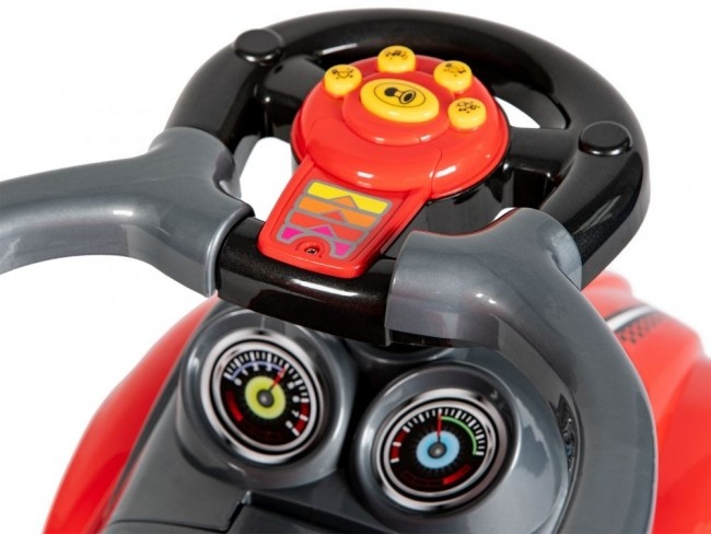 Loopauto met muziek - rood