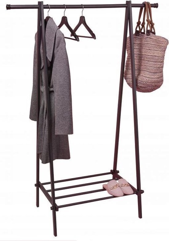 Kledingrek & schoenenrek - slaapkamer accessoire - zwart