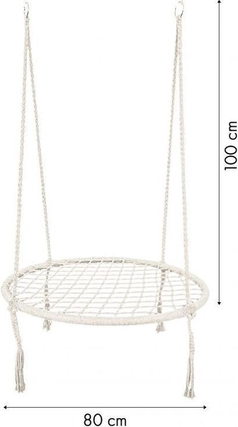 Hangstoel - ooievaarsnest - wit