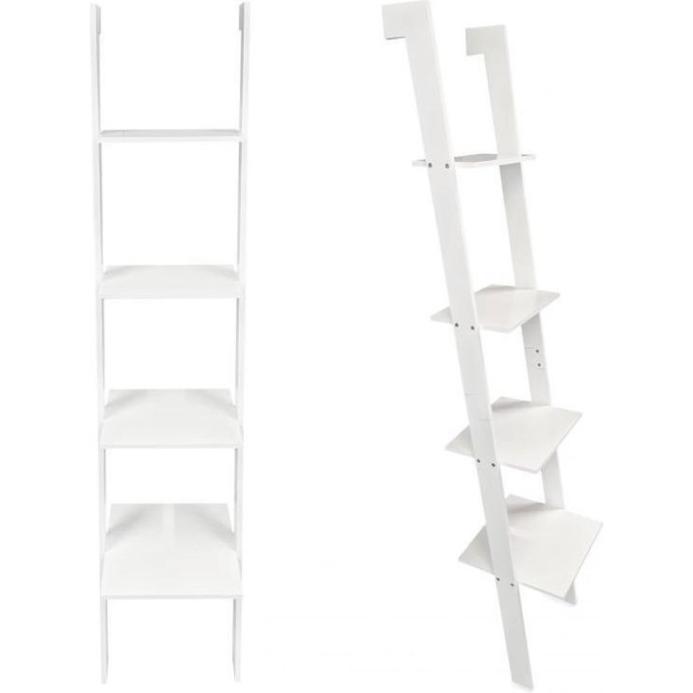 Haarvaten breedtegraad Masaccio Ladder kast 4 schappen wit - Vikingchoice.nl