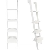 Ladder kast - 4 schappen - wit