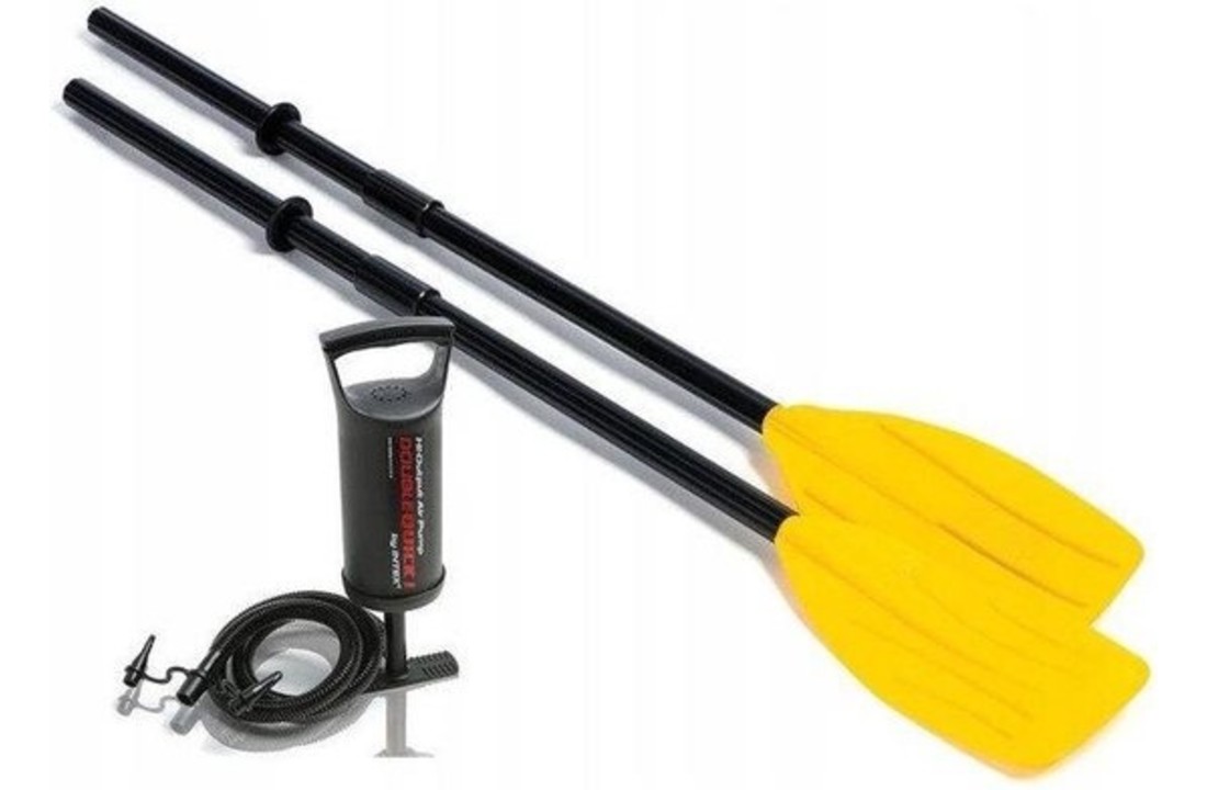 Intex opblaasbare rubberboot - met 2 roeispanen & pomp - 244 cm lang