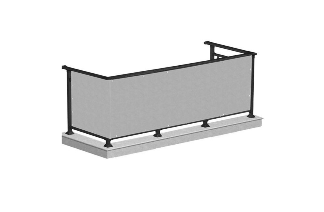 Balkon afdekhoes - schaduwnet - 80x500 cm - grijs