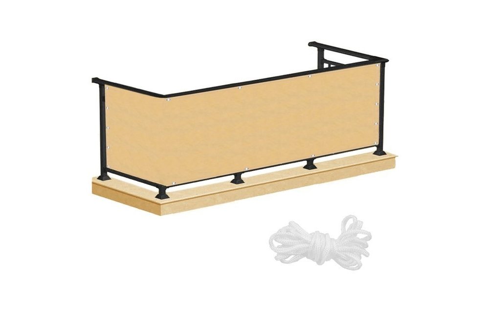 Balkon afdekhoes - schaduwnet - 90x300 cm - beige