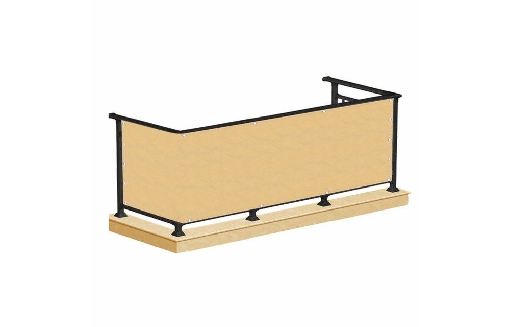 Balkon afdekhoes - schaduwnet - 90x300 cm - beige