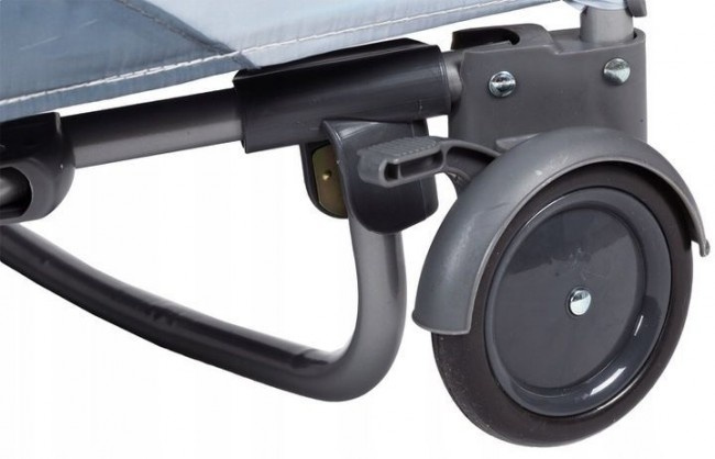 Reisbedje met klamboe zijkanten - opvouwbaar - grijs