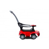 Loopauto met duwstang - rood - met uitvalbeveiliging