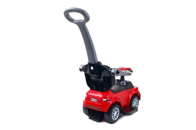 Loopauto met duwstang - rood - met uitvalbeveiliging