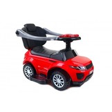 Loopauto met duwstang - rood - met uitvalbeveiliging