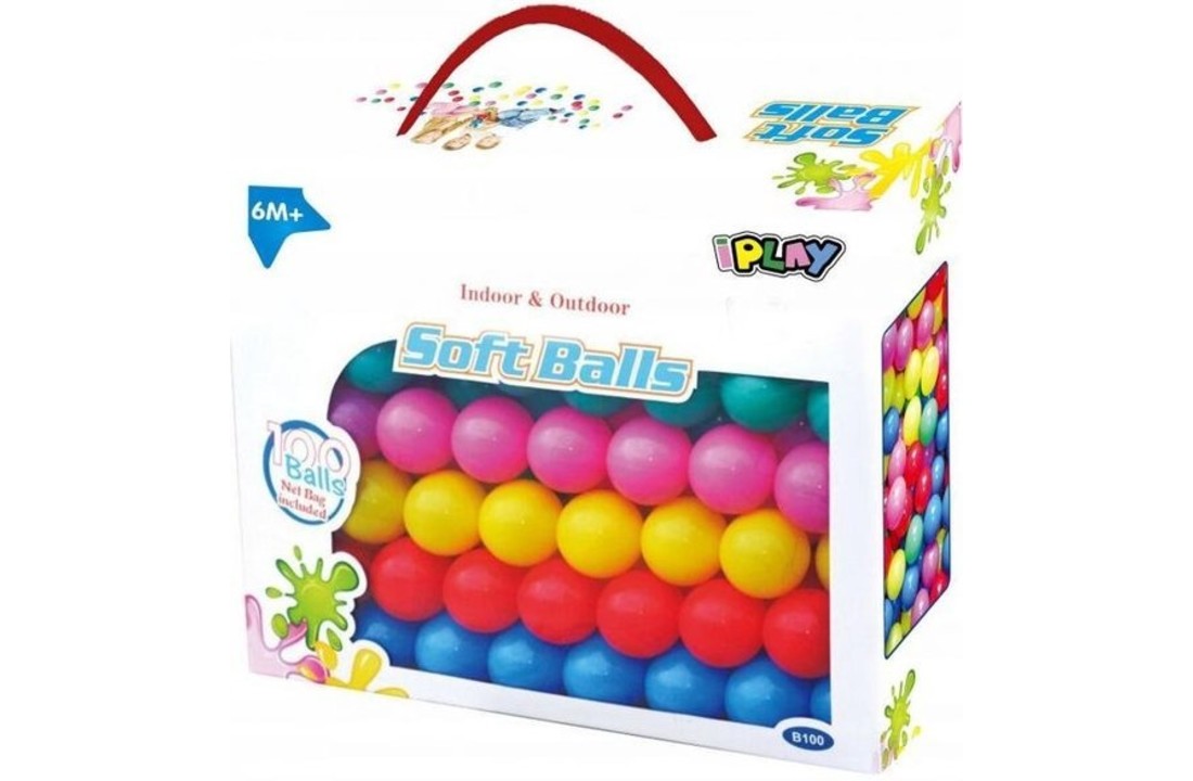 100 ballenbak ballen - kleuren mix - 6 cm diameter