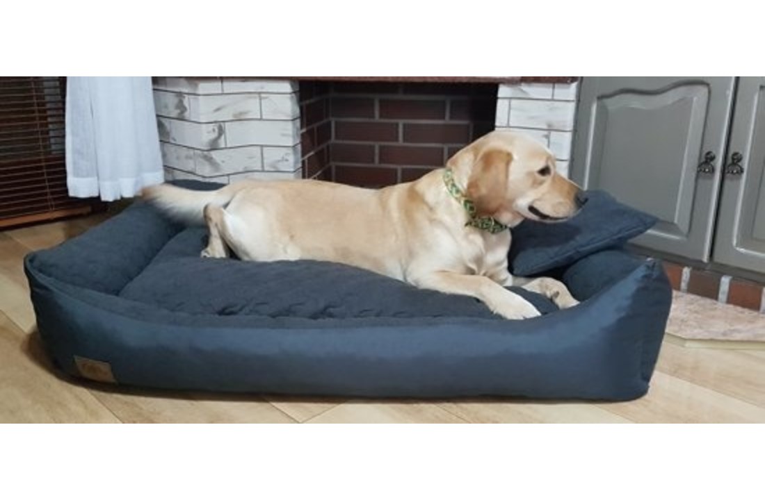 Hondenmand blauw 120x90 cm - wasbaar hondenkussen - waterdicht hondenbed
