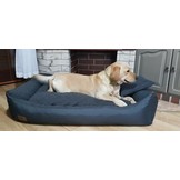 Hondenmand antraciet 120x90 cm - wasbaar hondenkussen - waterdicht hondenbed