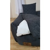 Hondenmand antraciet 120x90 cm - wasbaar hondenkussen - waterdicht hondenbed