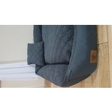 Hondenmand antraciet 120x90 cm - wasbaar hondenkussen - waterdicht hondenbed