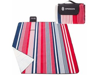 Picknickdeken - strandmat - 200x200 cm - gestreept patroon