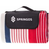 Picknickdeken - 200x200 cm - fleece - gestreept patroon