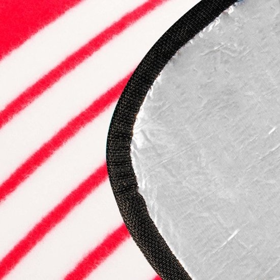 Picknickdeken - 200x200 cm - fleece - gestreept patroon