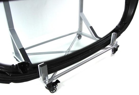 Hardtop standaard zilver - verrijdbaar