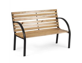 Parkbank met rugleuning 117,5 x 83 x 57 cm klassiek - gepoedercoat