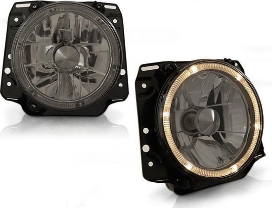 Buitenste koplampen VW GOLF II 2 08 83-08 91 ANGEL EYES SMOKE