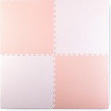 Puzzel speelmat voor kinderen - zachte schuimmat - 120x120 cm - roze & wit