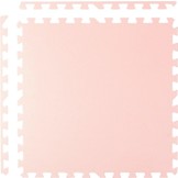 Puzzel speelmat voor kinderen - zachte schuimmat - 120x120 cm - roze & wit