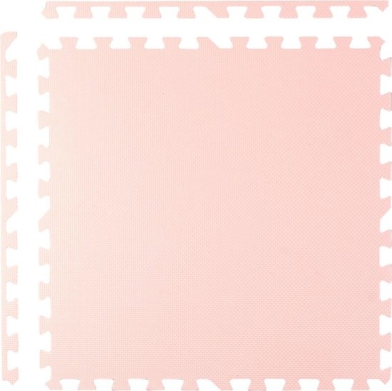 Puzzel speelmat voor kinderen - zachte schuimmat - 120x120 cm - roze & wit