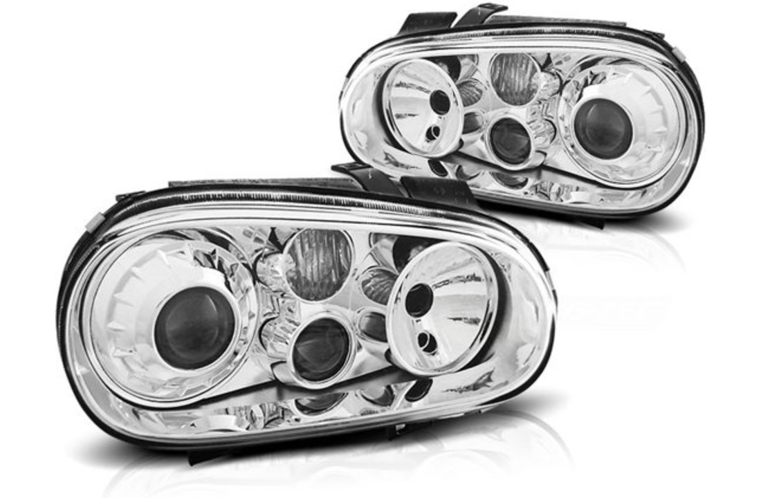 Koplampen geschikt voor VW GOLF 4 09 97-09 03 R32 LOOK CHROOM