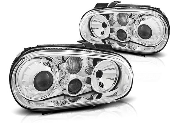 Koplampen geschikt voor VW GOLF 4 09 97-09 03 R32 LOOK CHROOM